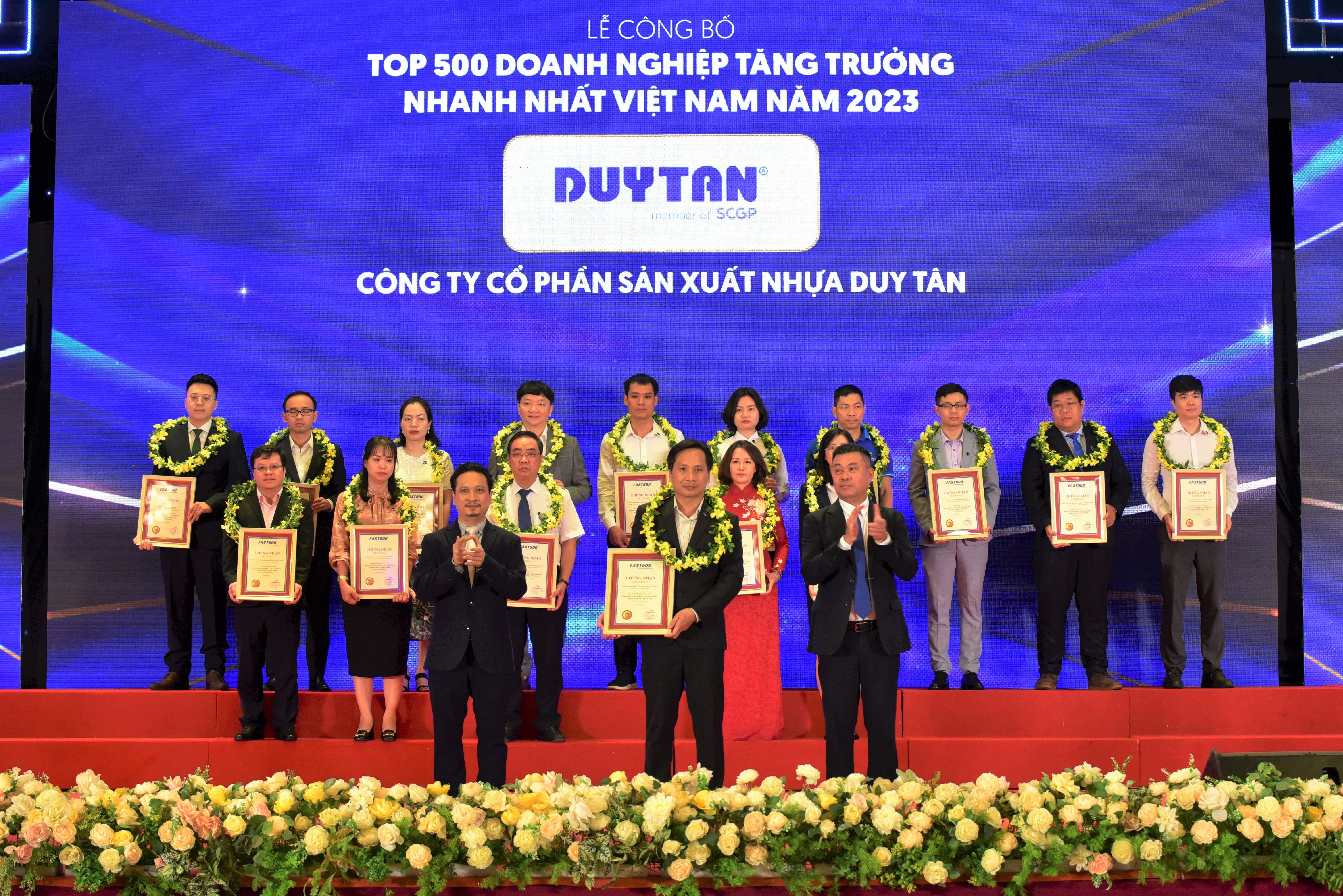 NHỰA DUY TÂN LẦN THỨ 10 THUỘC TOP DOANH NGHIỆP TĂNG TRƯỞNG NHANH NHẤT
