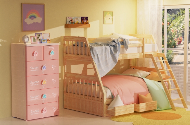 TỦ MINA BABY L CHO KHÔNG GIAN BÉ YÊU THÊM XINH XẮN