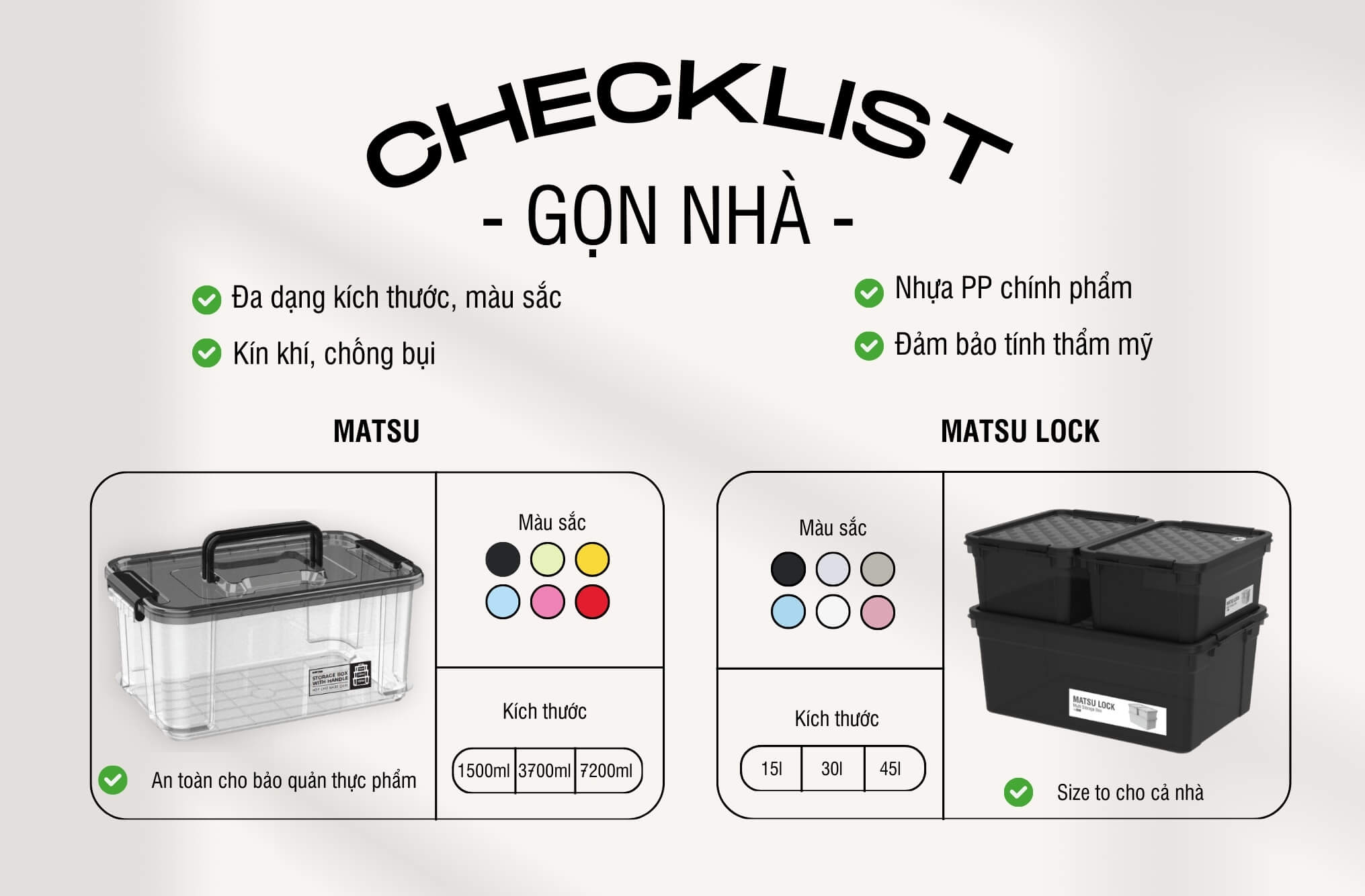 NEAT HOME CHECKLIST WITH MATSU AND MATSU LOCK