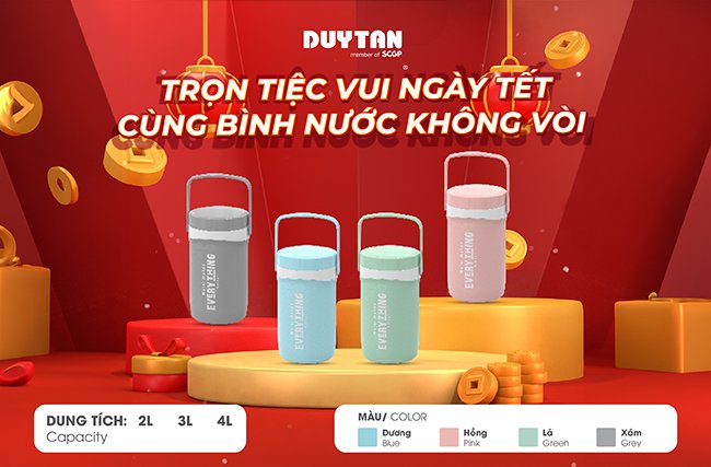 TRỌN TIỆC VUI NGÀY TẾT CÙNG BÌNH NƯỚC KHÔNG VÒI