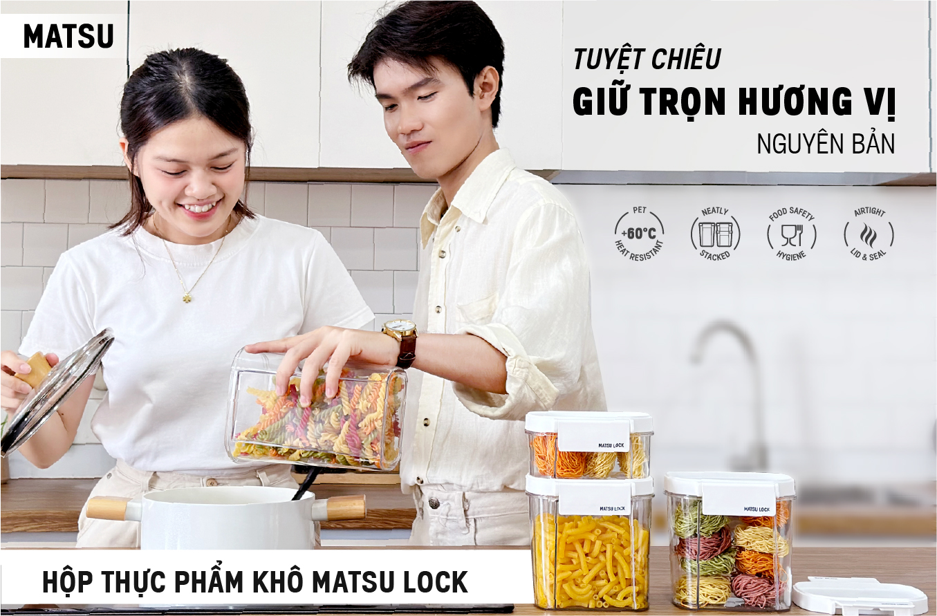HỘP THỰC PHẨM KHÔ MATSU LOCK – BẢO QUẢN TUYỆT ĐỐI, GIỮ TRỌN VỊ NGUYÊN BẢN