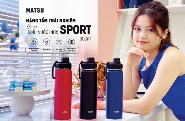 BÌNH NƯỚC INOX SPORT - PHONG CÁCH, HIỆN ĐẠI, BỀN BỈ