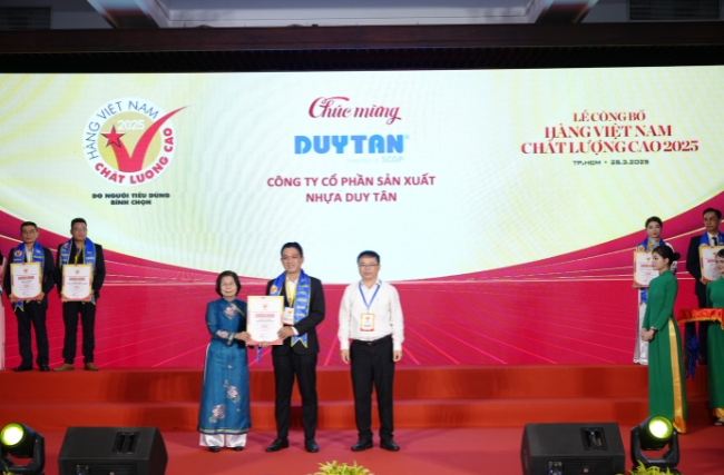 DUY TÂN TỰ HÀO LẦN THỨ 29 ĐƯỢC BÌNH CHỌN “HÀNG VIỆT NAM CHẤT LƯỢNG CAO” (HVNCLC)