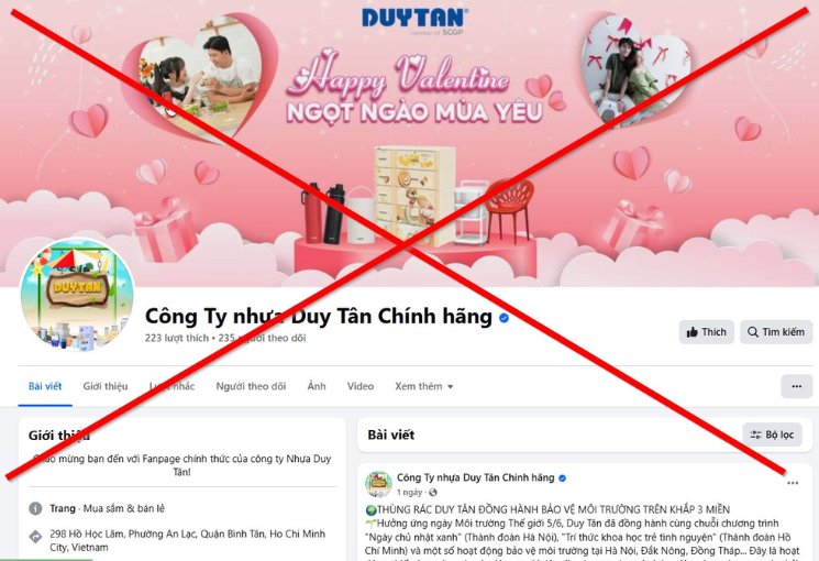 THÔNG BÁO KHẨN VỀ VIỆC GIẢ MẠO FANPAGE VÀ LẠM DỤNG THƯƠNG HIỆU NHỰA DUY TÂN