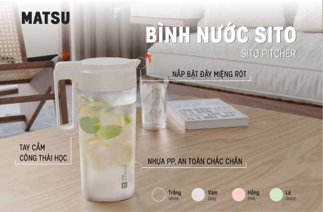 BÌNH NƯỚC SITO – GIỮ TRỌN VỊ TINH KHIẾT MỖI NGÀY