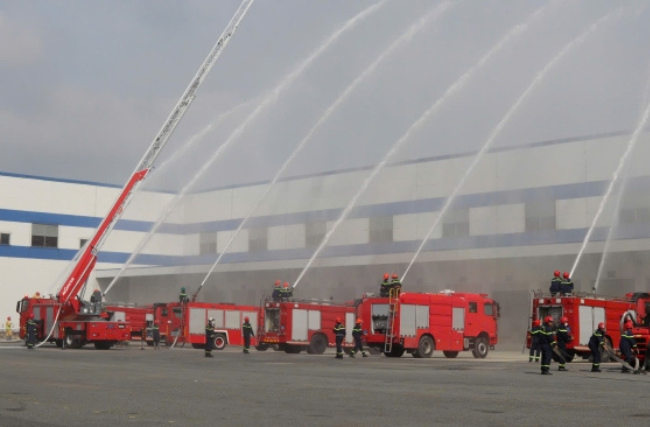DUY TÂN THAM GIA DIỄN TẬP PHÒNG CHÁY, CHỮA CHÁY QUY MÔ LỚN TẠI TÂY NINH