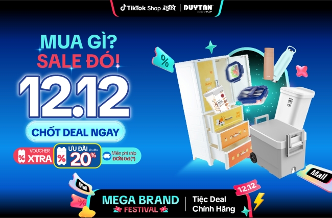 DUY TÂN x TIKTOK SHOP - MEGA BRAND FESTIVAL 12.12 - SALE VUI CHỐT NĂM