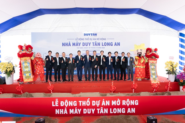 DUY TÂN ĐỘNG THỔ DỰ ÁN MỞ RỘNG NHÀ MÁY TẠI KCN TÂN ĐÔ, TÂY NINH
