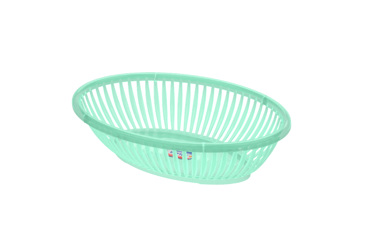 Small Oval Striped Basket