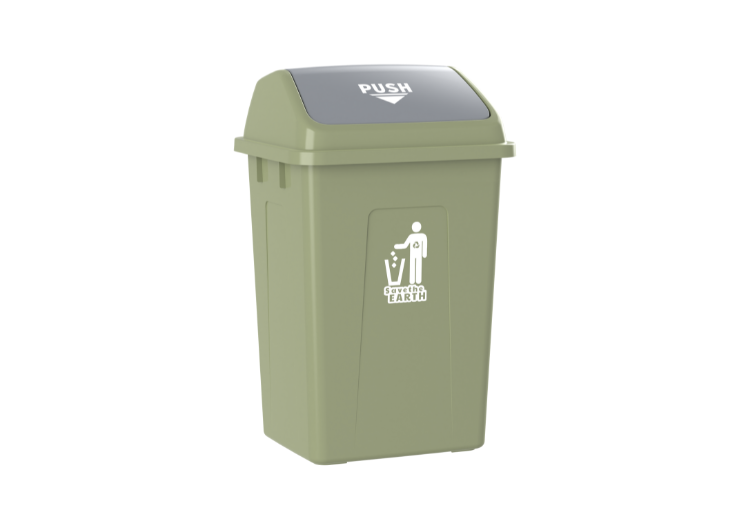 Thùng Rác Nắp Lật Vuông Trung