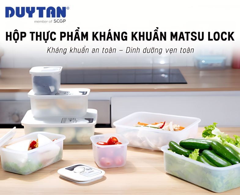 抗菌 Duy Tan 食品保存容器は気密性が高く、液漏れ防止設計