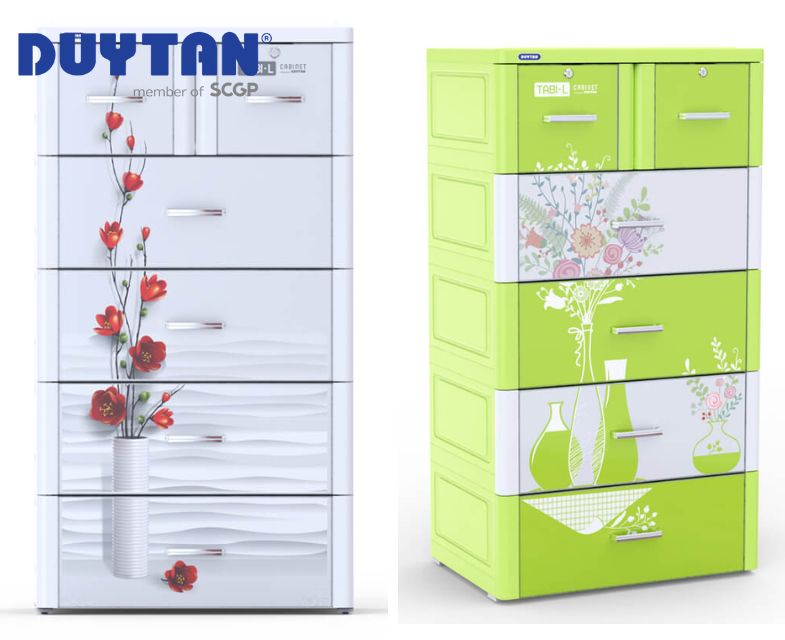 Mẫu tủ nhựa Duy Tân TABI L 5 tầng