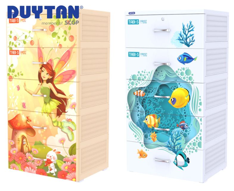 Mẫu tủ nhựa Duy Tân TABI S 5 tầng