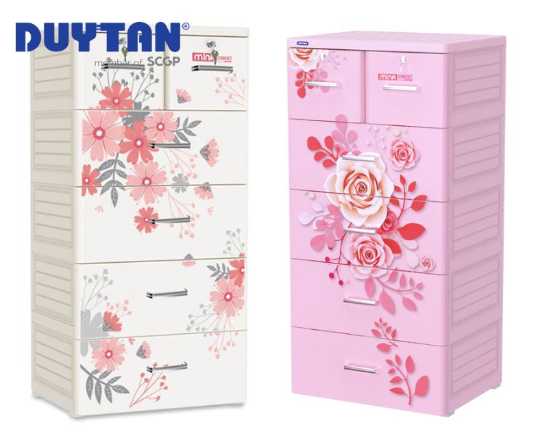 Mẫu tủ nhựa Duy Tân MINA 5 tầng
